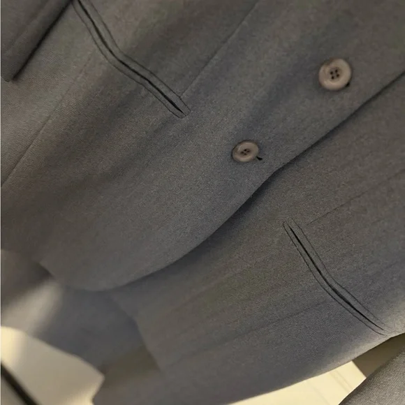 Vintage 2 Piece Blazer Dress Set Gray Size 10 - Picture 6 of 7